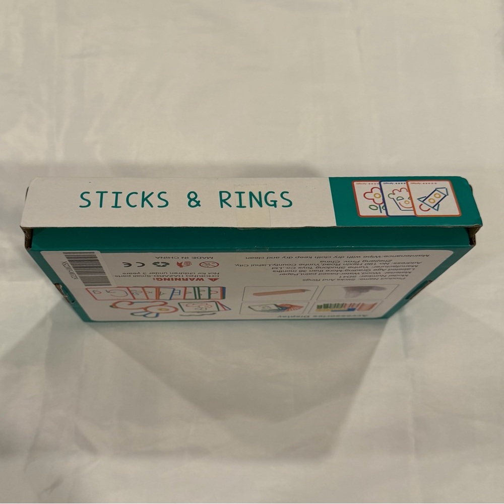 NWT Sticks and Rings Wooden Shapes Colors Educational Toy Set - Picture 15 of 16